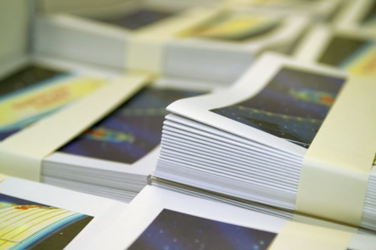 Closeup picture of bundled pamplets