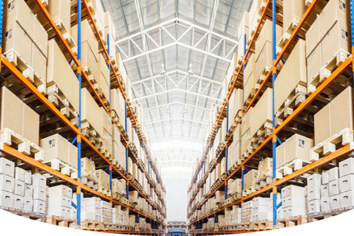Big warehouse facility full of inventories