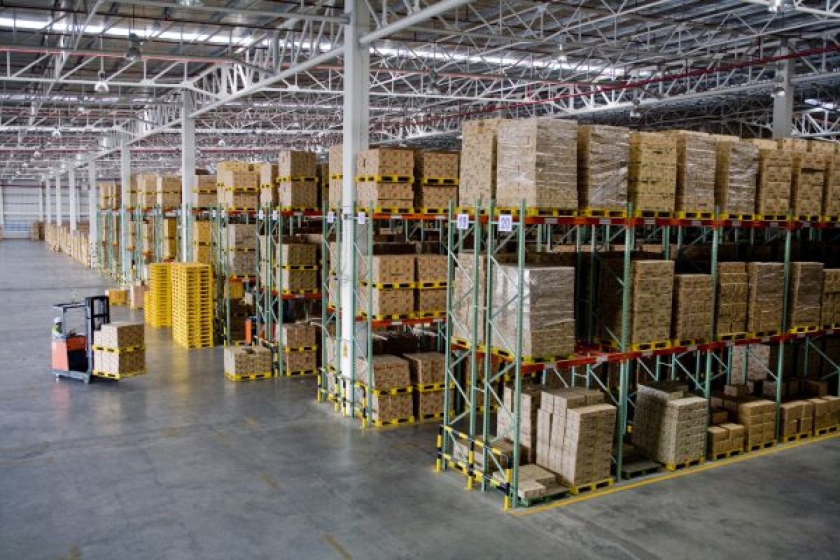 Big warehouse facility full of inventories