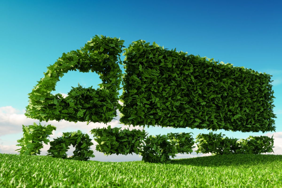 Eco,Friendly,Transportation,Concept.,3d,Rendering,Of,Green,Green,Truck